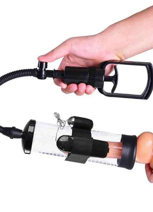 Manual Penis Pump with Vibration Attachment PSX06 for enhanced pleasure and performance