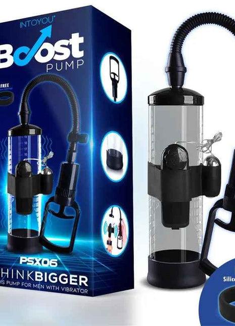 Manual Penis Pump with vibration attachment PSX06 for enhanced sexual pleasure and performance