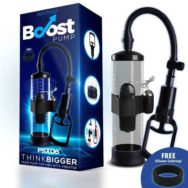 Manual Penis Pump with vibration attachment PSX06 for enhanced sexual pleasure and performance