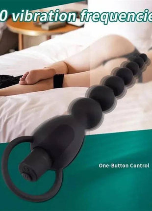 Marbe Anal Chain premium silicone anal toy with vibration and progressive beads