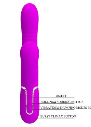 Mariana Vibrator 4 in 1 Silicone Fuchsia