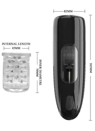 Automatic Masturbator with Vibration device showcasing sleek design and ergonomic shape for hands-free pleasure