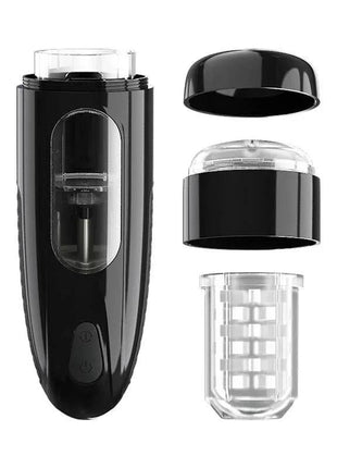 Automatic Masturbator with Vibration device showcasing sleek design and ergonomic shape for hands-free pleasure