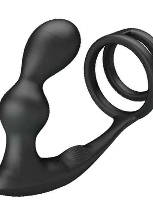 Marshall Anal Plug with Vibration and Cock and Ball Ring