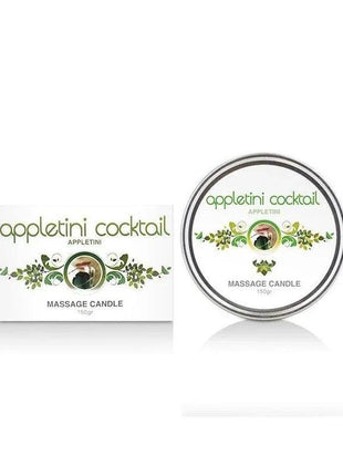 Massage Candle Appletini Cocktail 150gr with warm glowing light and apple-inspired scent