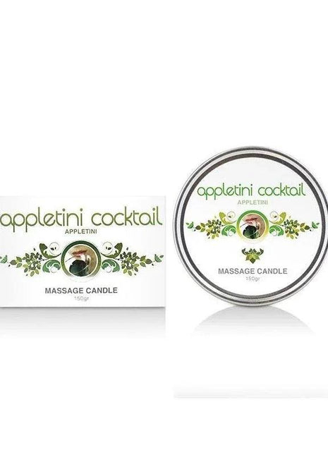 Massage Candle Appletini Cocktail 150gr with warm glowing light and apple-inspired scent