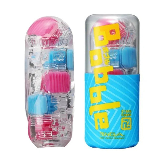 Masturbator Bobble Crazy Cubes flexible soft elastomer with textured cubic interior and storage case
