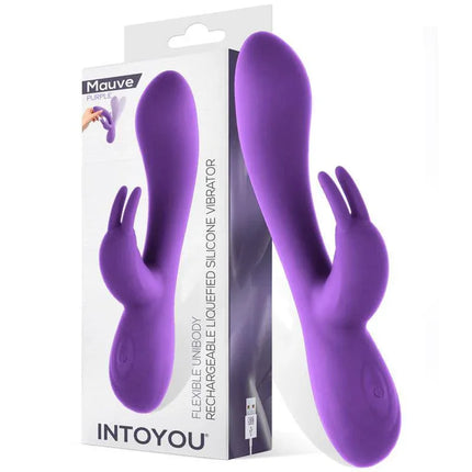Mauve Liquefied Silicone Unibody Vibe USB Purple