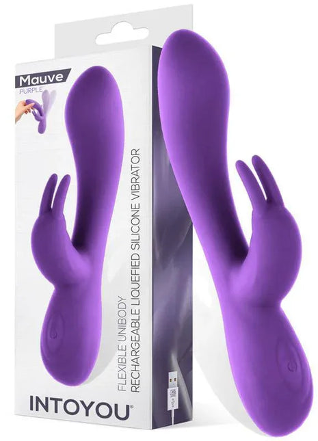 Mauve Liquefied Silicone Unibody Vibe USB Purple