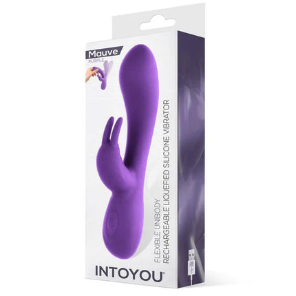 Mauve Liquefied Silicone Unibody Vibe USB Purple