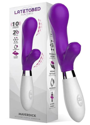 Maverdick Vibe Silicone Purple body-safe waterproof vibrator with ergonomic design and multi-speed vibrations