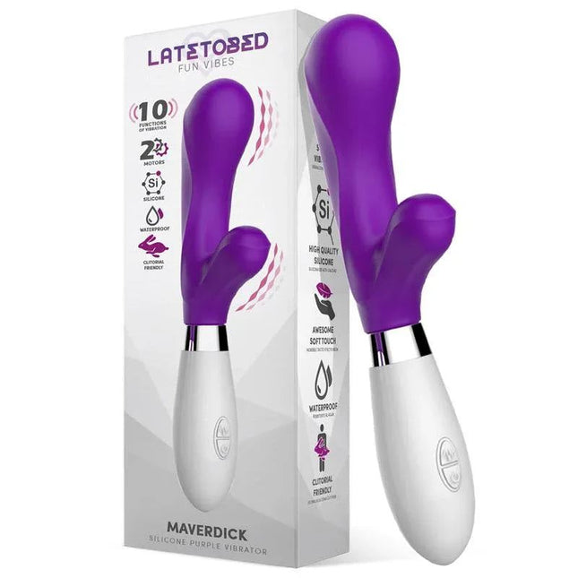 Maverdick Vibe Silicone Purple body-safe waterproof vibrator with ergonomic design and multi-speed vibrations