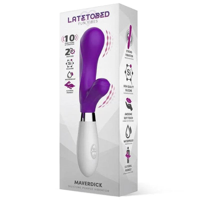 Purple Maverdick Vibe made of body-safe silicone with ergonomic design and multi-speed waterproof feature