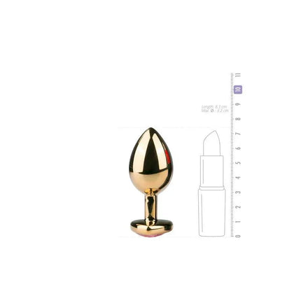 Metal Anal Plug No.7 - Gold/Pink