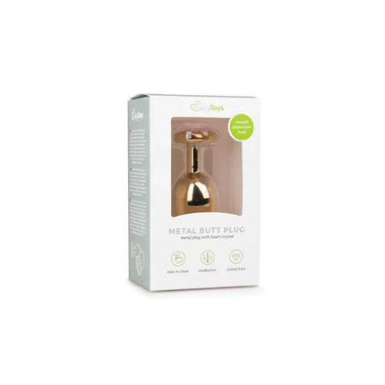 Metal Anal Plug No.7 - Gold/Pink