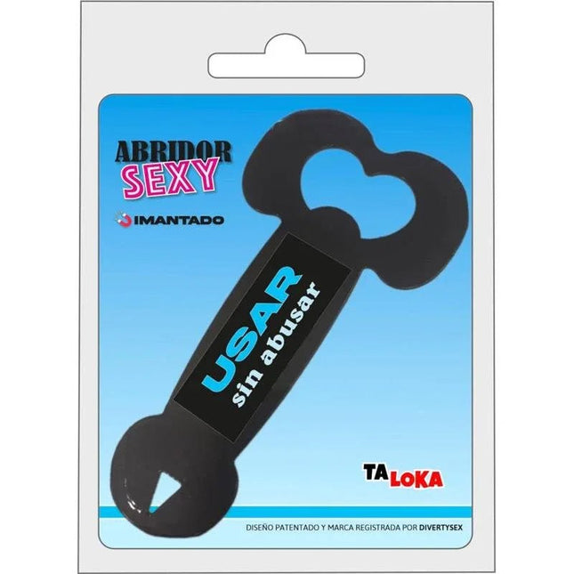 Metal bottle opener in a cheeky penis shape, durable and compact for parties and outdoor use