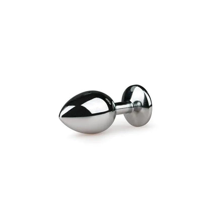 Metal Butt Plug No.2 - Silver/Clear