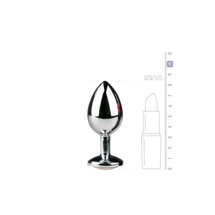 Metal Butt Plug No.2 - Silver/Clear