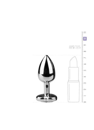 Metal Butt Plug No. 2 - Silver/Clear