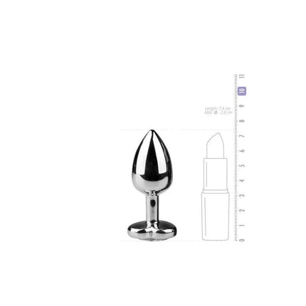 Metal Butt Plug No. 2 - Silver/Clear