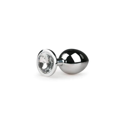 Metal Butt Plug No.2 - Silver/Clear