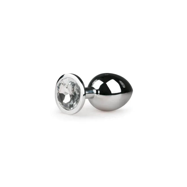Metal Butt Plug No.2 - Silver/Clear