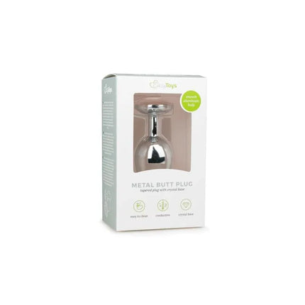 Metal Butt Plug No.2 - Silver/Clear