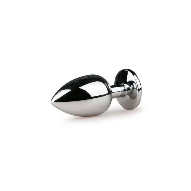 Metal Butt Plug No. 6 - Silver/Clear
