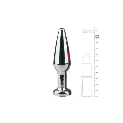 Metal Butt Plug No.9 - Silver/Clear