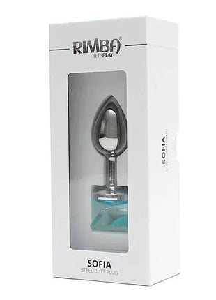 Metal Butt Plug Sofia Blue Jewel