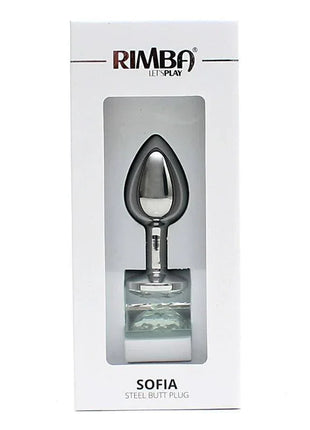 Metal Butt Plug Sofia Clear Jewel
