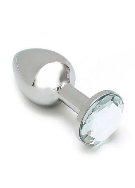Metal Butt Plug Sofia Clear Jewel