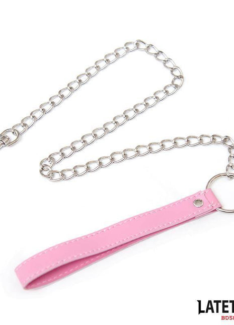 Metal Chain Leash Pink 65cm by LATETOBED