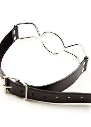 Metal O Ring Ball Gag Size L with adjustable strap