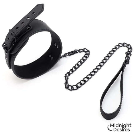 Restraint Set with Collar with Leash and Cuffs