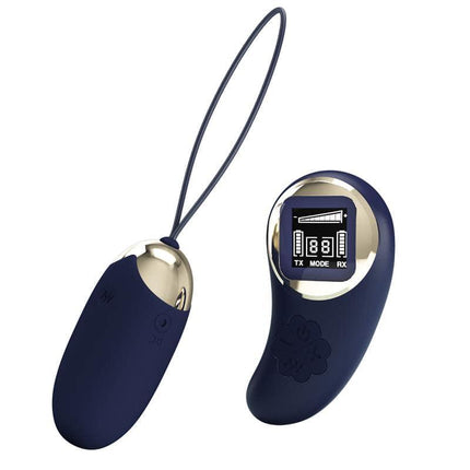 Mina Vibrating Egg with Digital Screen Remote control Blue