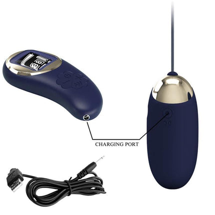 Mina Vibrating Egg with Digital Screen Remote control Blue