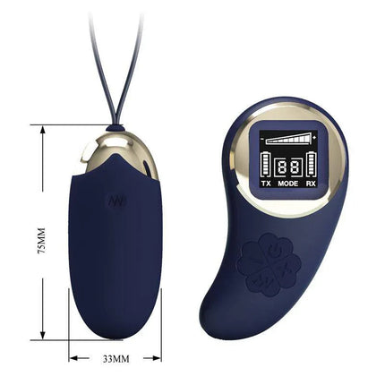 Mina Vibrating Egg with Digital Screen Remote control Blue