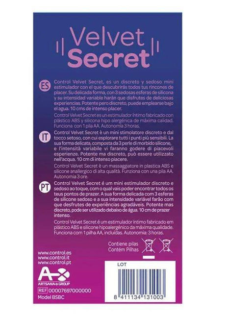 Mini Vibe Velvet Secret 5 Functions sleek compact vibrator with velvet finish and five vibration modes
