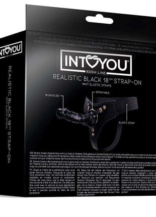 Mistress Elastic Strap-on Silicone Dildo 18 cm Black