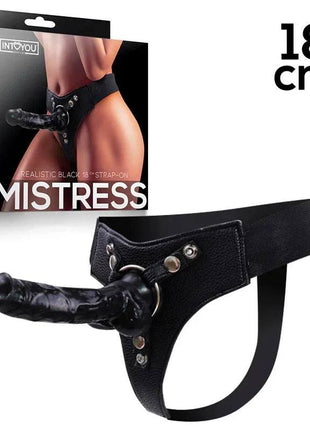 Mistress Elastic Strap-on Silicone Dildo 18 cm Black
