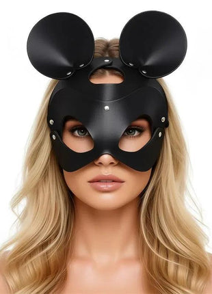 Adjustable Moussy Mouse Mask made of soft breathable fabric with iconic mouse features for comfortable costume wear
