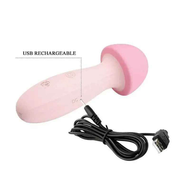 Mushroom Vibe/Massager silicone USB rechargeable massager with ergonomic mushroom design for relaxation and muscle tension relief