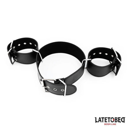 Neck and Wrist Cuff for BDSM Play