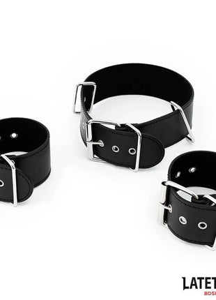 Neck and Wrist Cuff for BDSM Play