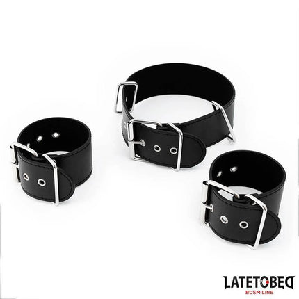 Neck and Wrist Cuff for BDSM Play