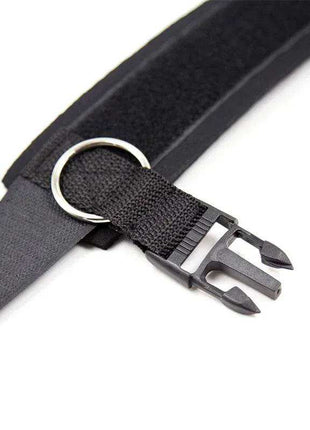 Black neoprene handcuffs with adjustable veldro straps