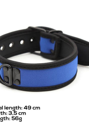 Neoprene Puppy Collar Adjustable Blue