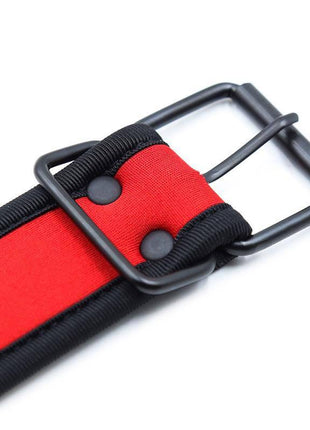 Neoprene Puppy Collar Adjustable Red