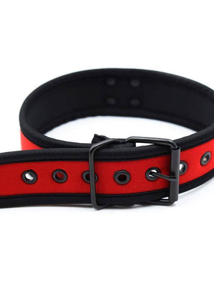 Neoprene Puppy Collar Adjustable Red